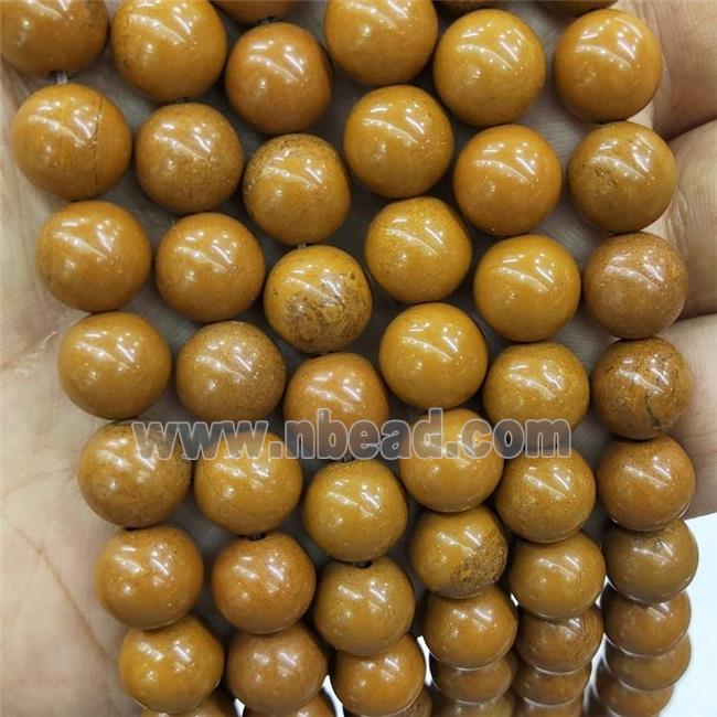 Brown Mookaite Beads Smooth Round