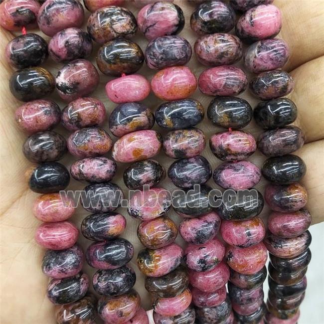 Natural Brazilian Rhodochrosite Beads Red Rondelle Square