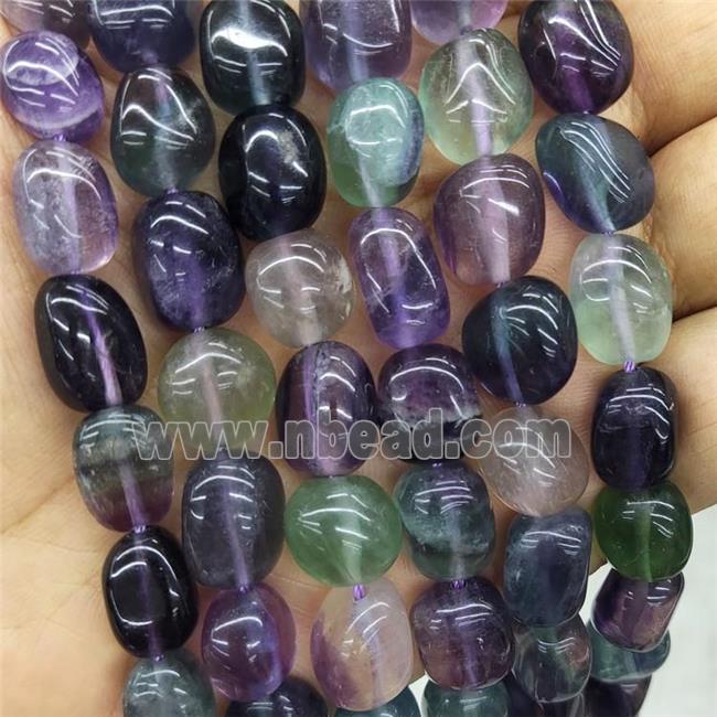 Natural Fluorite Beads Multicolor Chips Freeform