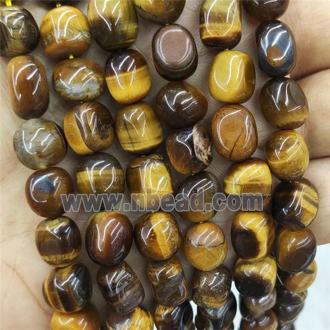 Natural Tiger Eye Stone Chips Beads Freeform
