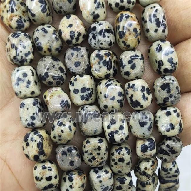 Natural Black Dalmatian Jasper Beads Freeform Chips