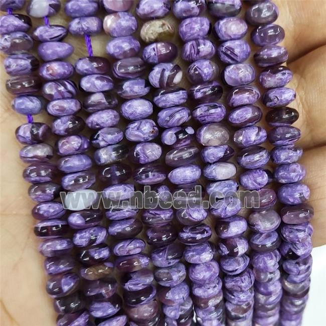 Natural Peruvian Lepidolite Beads Purple Dye Smooth Rondelle