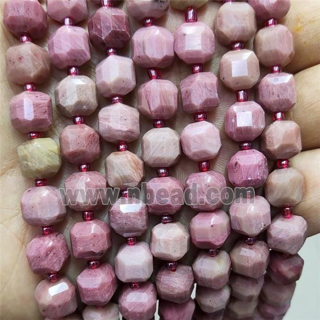 Natural Wood Lace Jasper Beads Faceted Cube