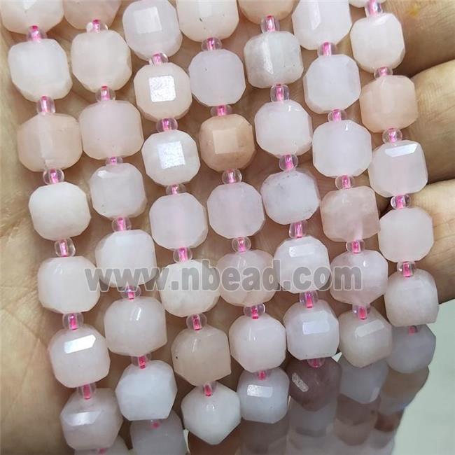 Natural Pink Aventurine Beads Faceted Cube