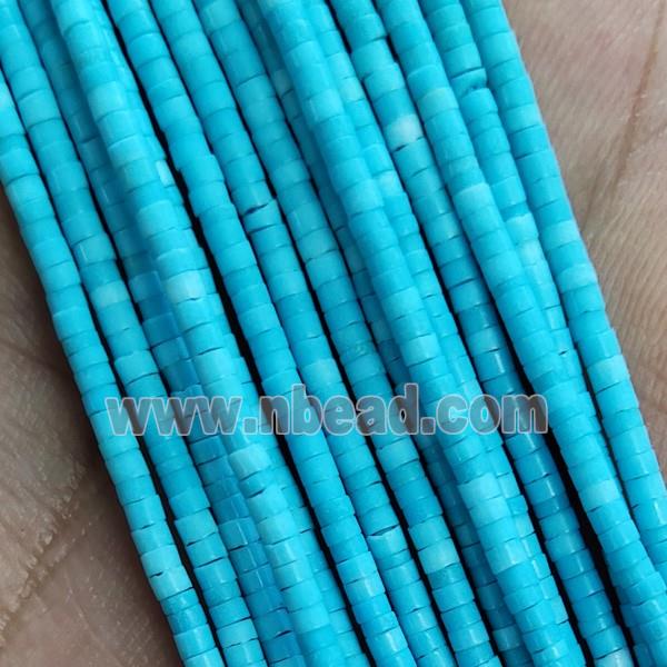 Blue Oxidative Agate Tube Beads