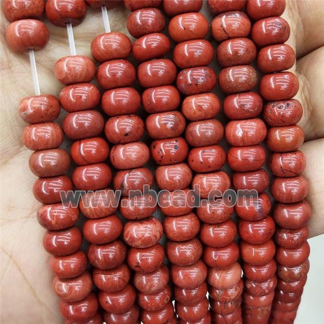 Natural Red Jasper Beads Smooth Rondelle