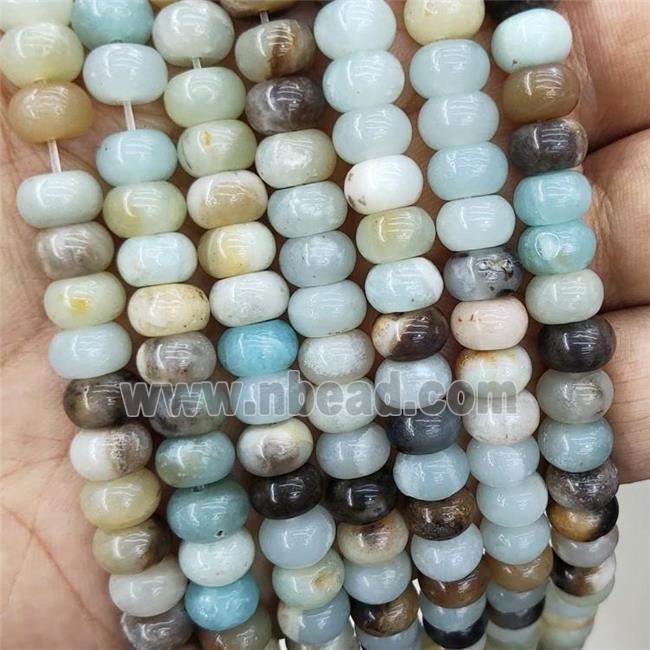Chinese Amazonite Beads Multicolor Smooth Rondelle