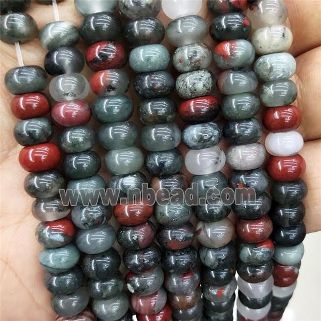African Bloodstone Beads Smooth Rondelle