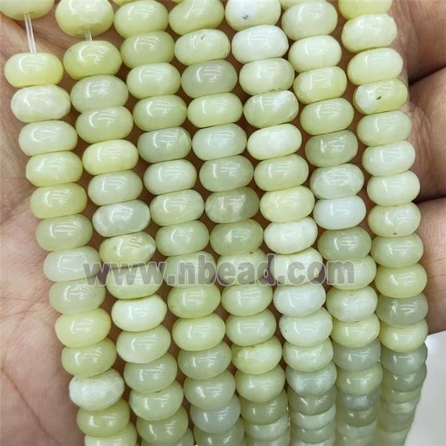 New Mountain Jade Beads Green Smooth Rondelle
