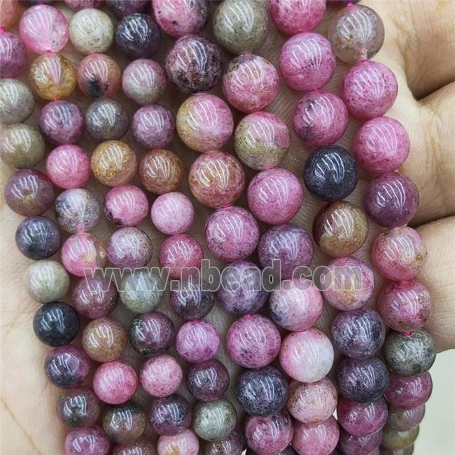 Natural Brazilian Rhodochrosite Beads Pink Smooth Round