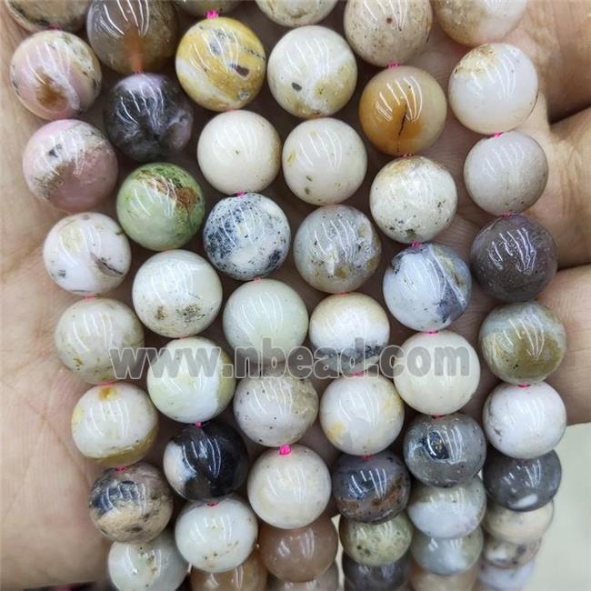 Natural Pink Opal Beads C-Grade Smooth Round