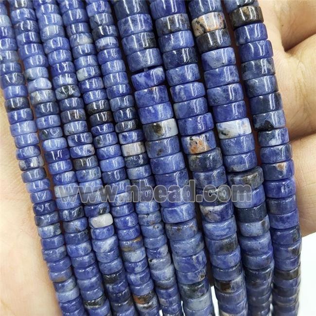 Natural Blue Sodalite Heishi Beads