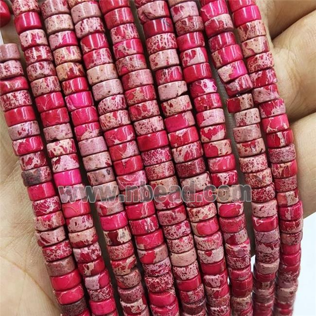 Imperial Jasper Heishi Beads Red