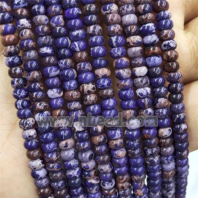 Purple Imperial Jasper Beads Smooth Rondelle