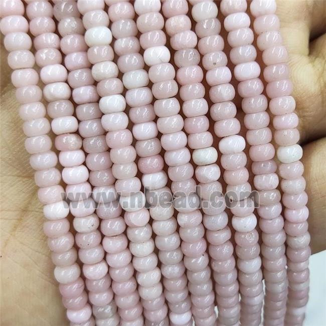 Chinese Pink Opal Beads Smooth Rondelle