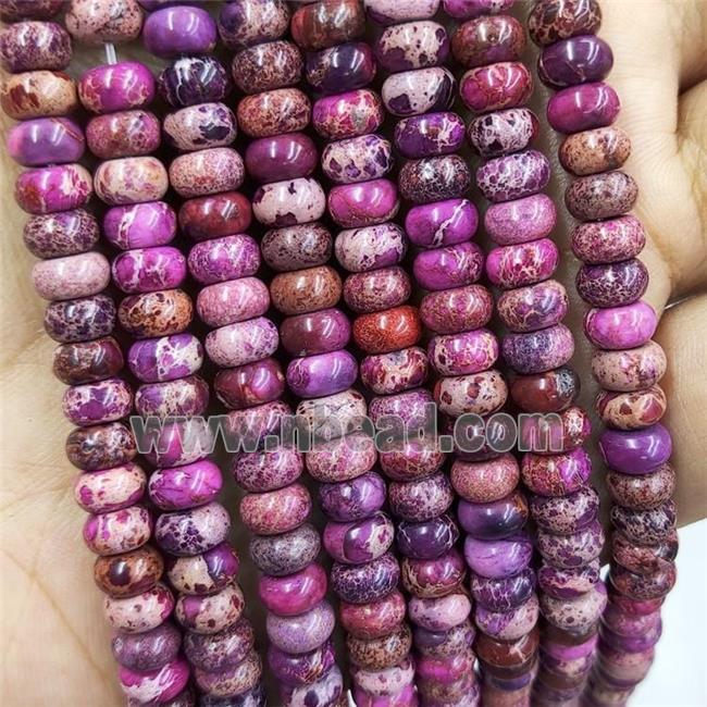 Fuchsia Imperial Jasper Beads Smooth Rondelle