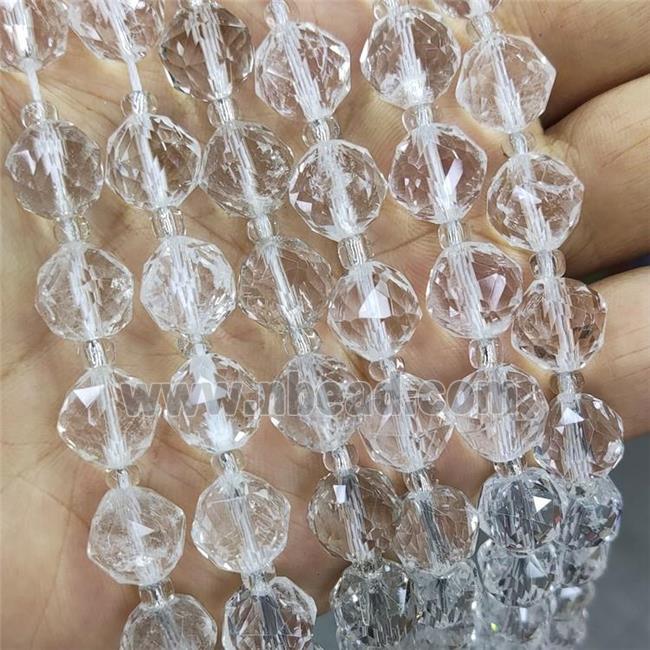 Natural Clear Quartz Beads Cut Round