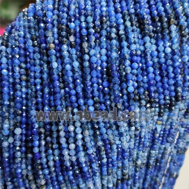 Natural Kyanite Beads Blue Faceted Round