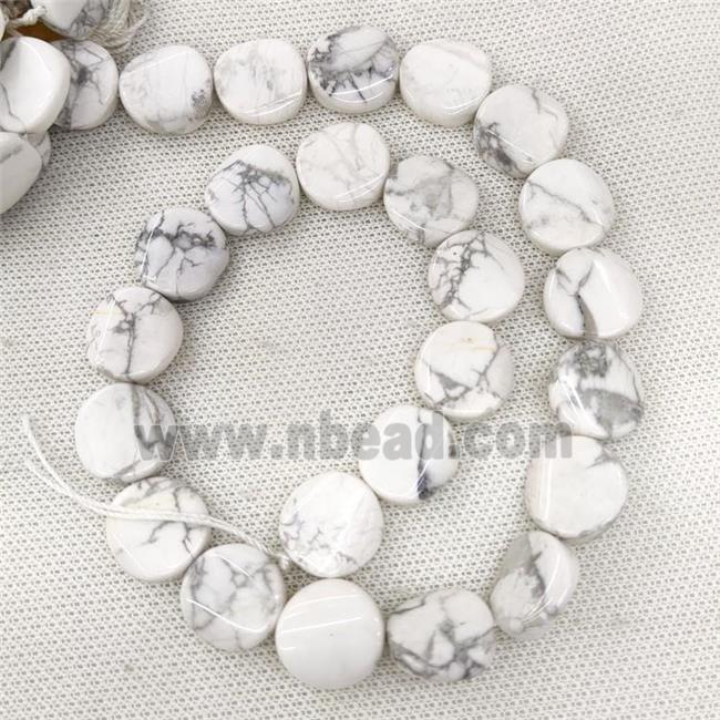 White Howlite Turquoise Coin Beads Twist