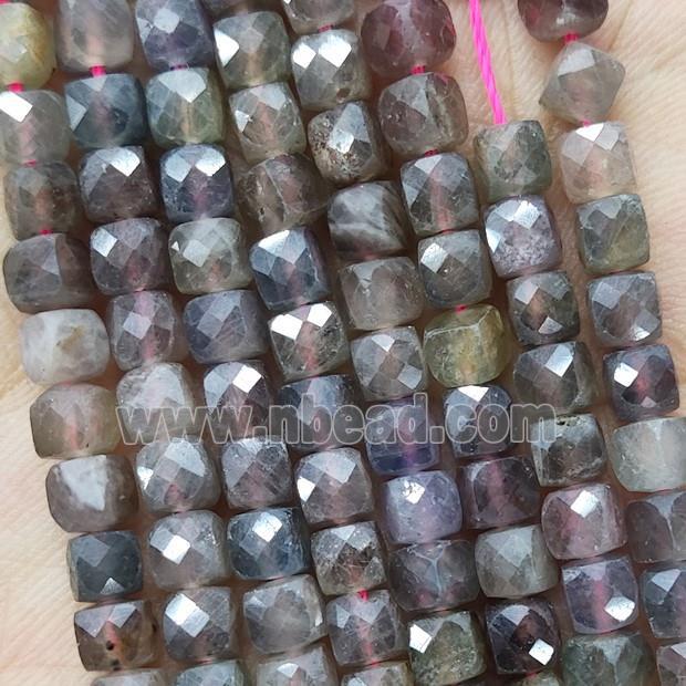 Natural Sapphire Beads B-Grade Faceted Cube