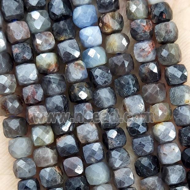 Natural Sapphire Beads B-Grade Faceted Cube