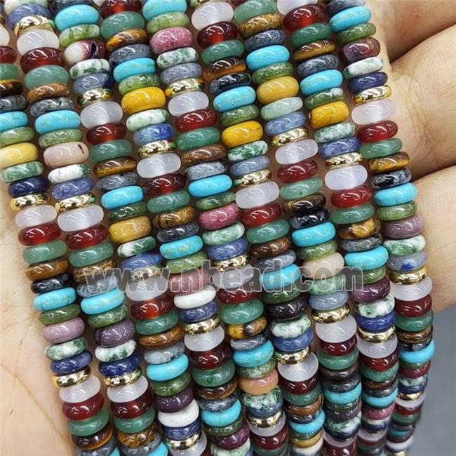 Mixed Gemstone Heishi Spacer Beads