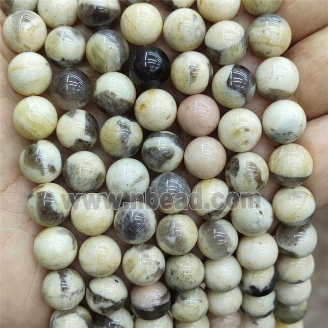 Amazonite Beads Yellow Smooth Round