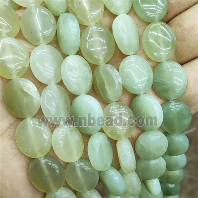 New Mountain Jade Oval Beads Green