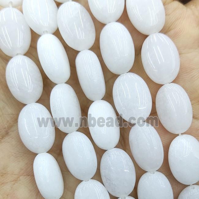 White Jade Oval Beads