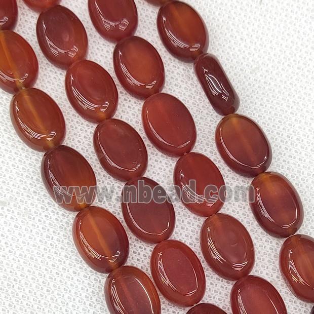 Natural Red Carnelian Agate Beads Oval Dye