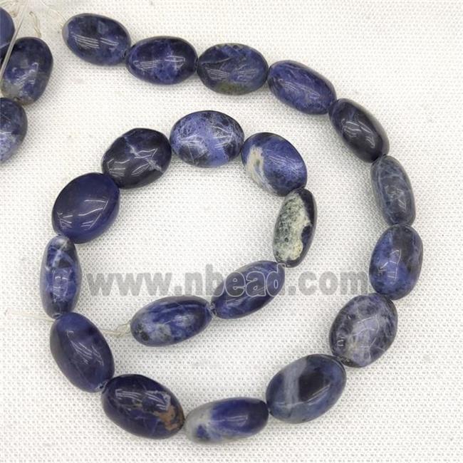 Blue Sodalite Oval Beads