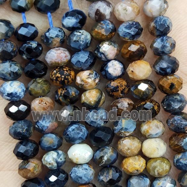 Natural Pietersite Jasper Beads Multicolor Faceted Rondelle