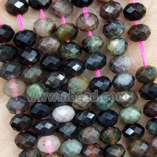 Natural Green Tourmaline Beads Faceted Rondelle