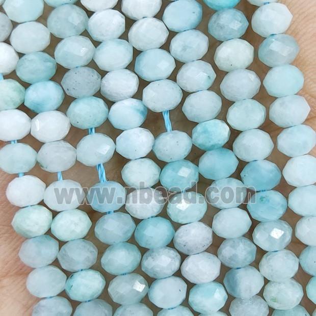Natural Amazonite Beads B-Grade Faceted Rondelle