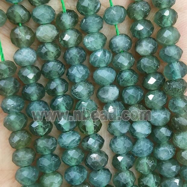 Natural Green Apatite Beads Faceted Rondelle