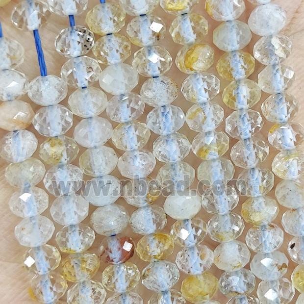 Natural Topaz Beads Yellow Faceted Rondelle