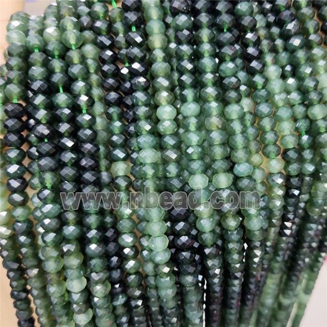 Natural Canadian Chrysoprase Beads Green Faceted Rondelle
