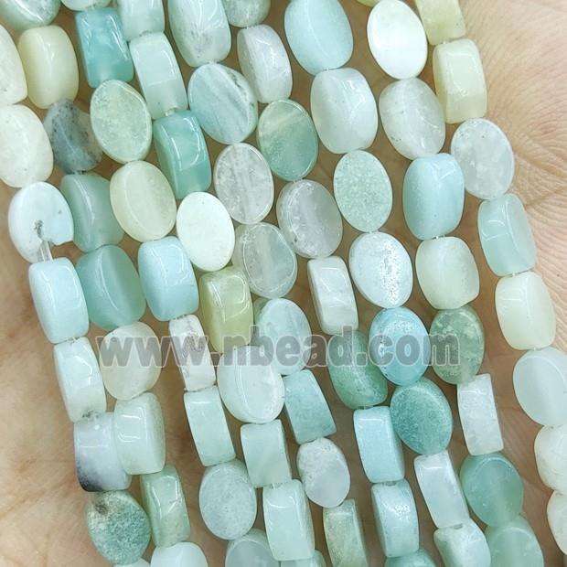 Natural Amazonite Oval Beads Blue
