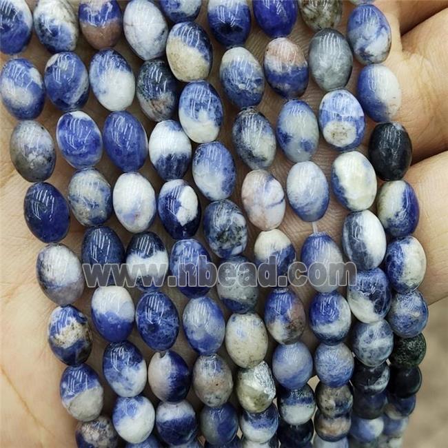 Natural Blue Sodalite Rice Beads Barrel