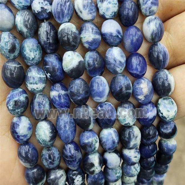 Blue Sodalite Rice Beads Barrel