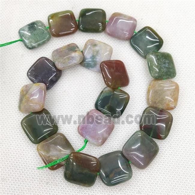 Natural Indian Agate Beads Square Multicolor