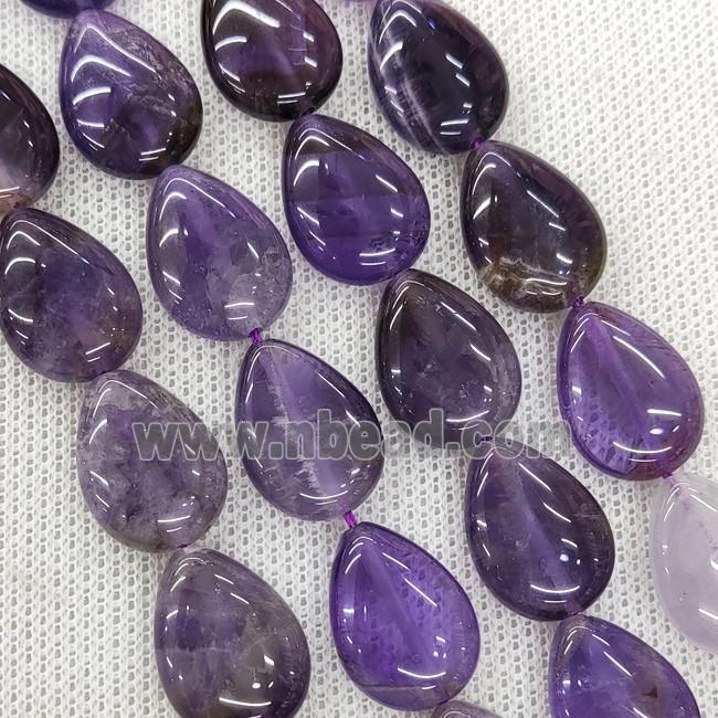 Natural Amethyst Teardrop Beads Purple