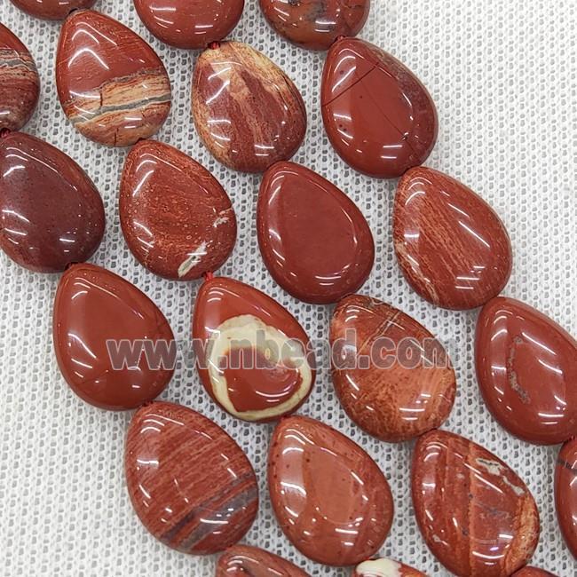 Natural Red Jasper Teardrop Beads