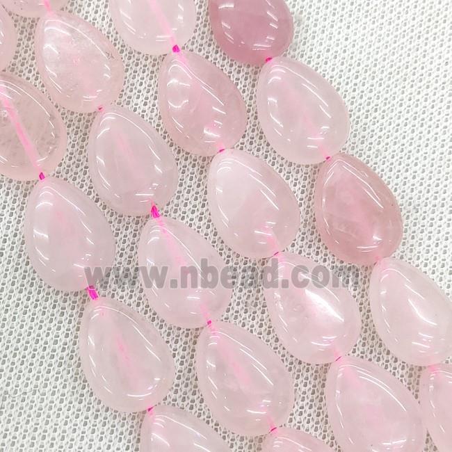 Natural Pink Rose Quartz Beads Teardrop