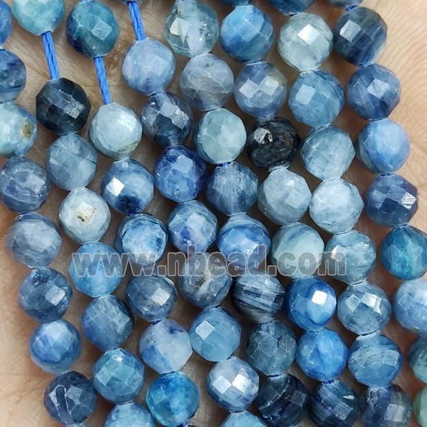 Natural Kyanite Beads Blue B-Grade Faceted Round