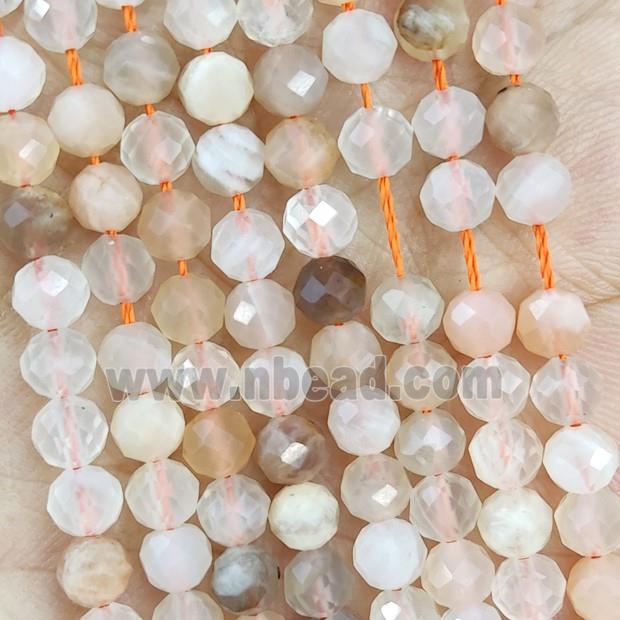 Natural Moonstone Beads Faceted Round