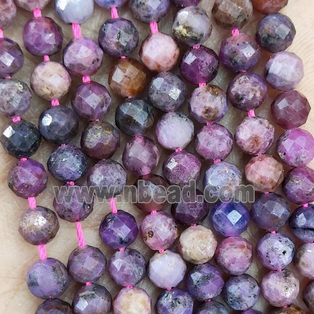 Natural Ruby Beads B-Grade Faceted Round