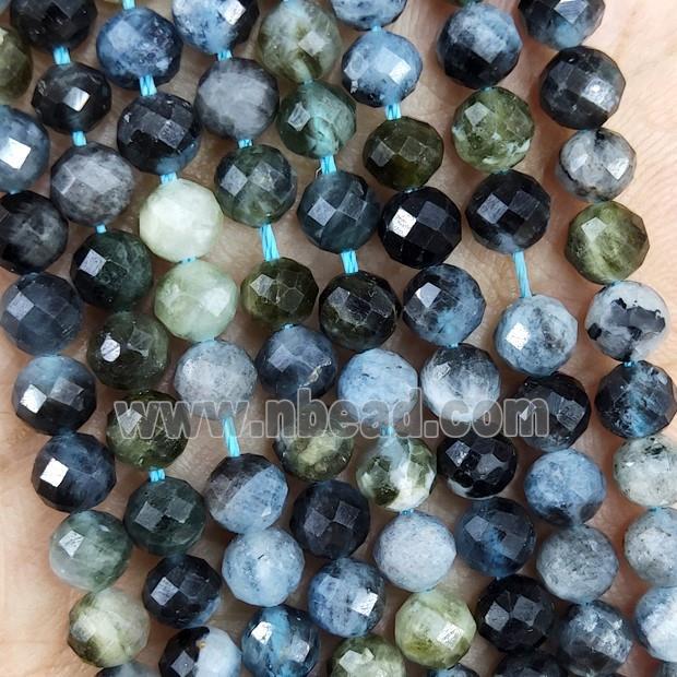 Natural Aquamarine Beads Multicolor Faceted Round