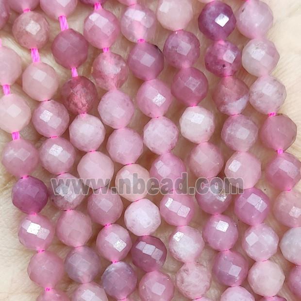 Natural Pink Tourmaline Beads Faceted Round
