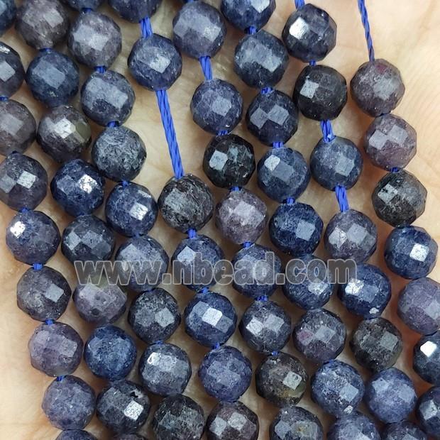 Natural Sapphire Beads DeepBlue B-Grade Faceted Round